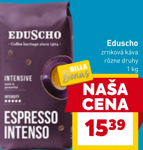 Eduscho Káva zrnková rôzne druhy