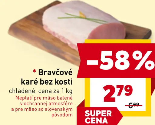 Bravčové karé bez kosti chladené