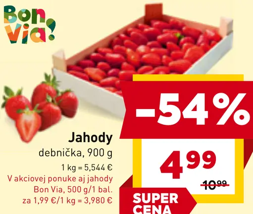 Bon Via jahody v debničke