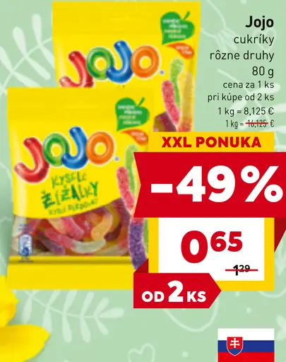Jojo želatínové cukríky rôzne druhy