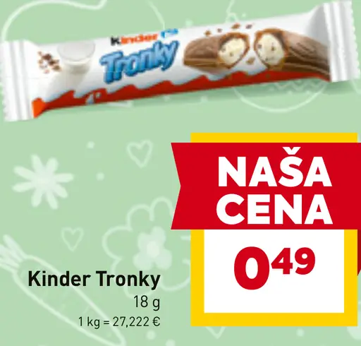 Kinder Tronky čokoládová tyčinka