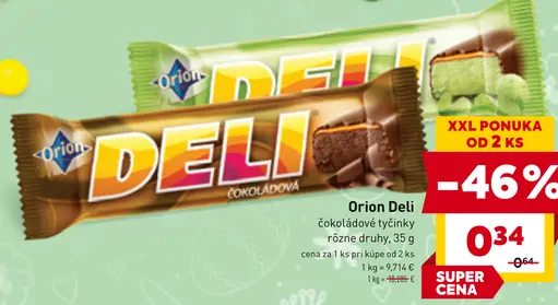 Orion Deli čokoládové tyčinky rôzne druhy