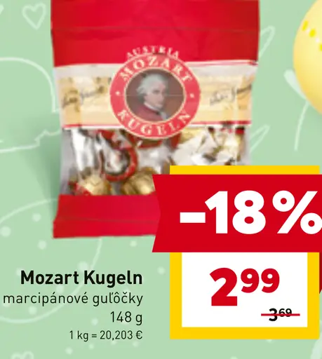Mozart Kugeln marcipánové guľôčky