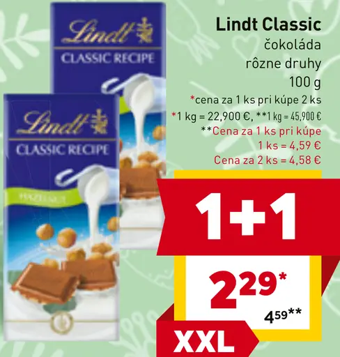 Lindt classic čokoláda