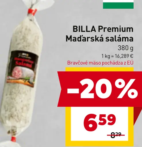 BILLA Premium Maďarská saláma