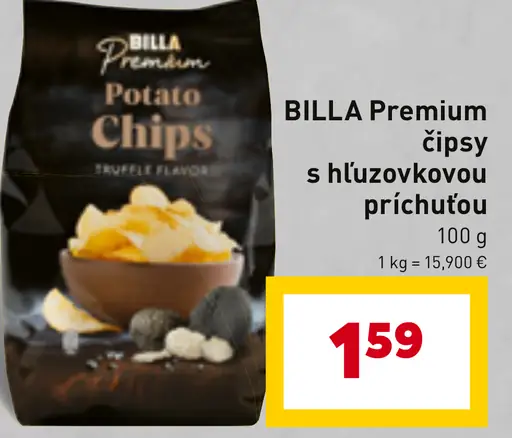 BILLA Premium čipsy s húbovou príchuťou