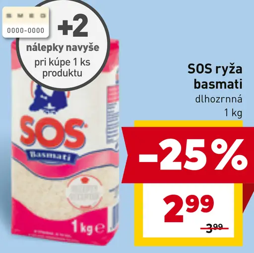 SOS ryža basmati dlhozrnná