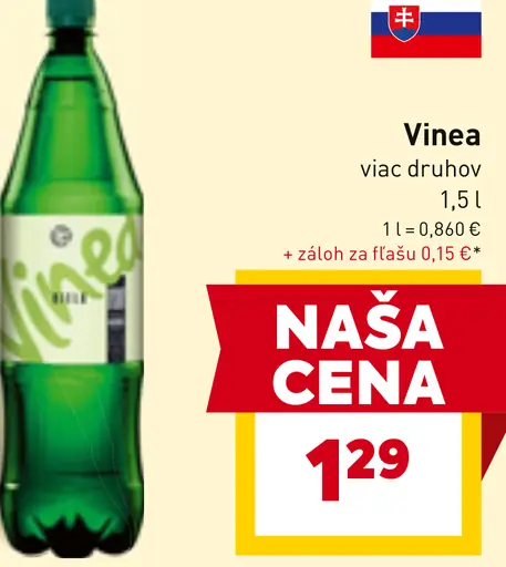 Vinea nealkoholický nápoj rôzne druhy