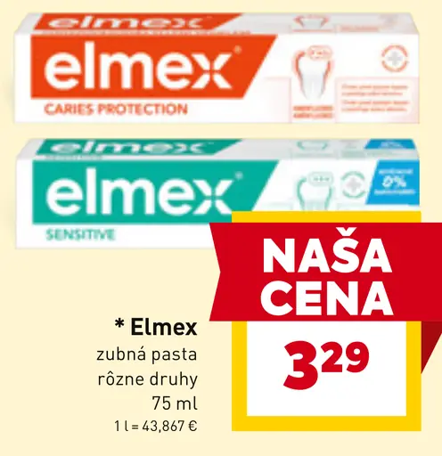Elmex zubná pasta rôzne druhy