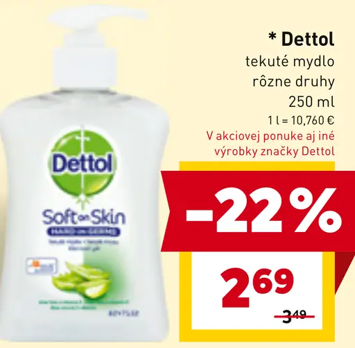 Dettol tekuté mydlo rôzne druhy