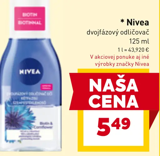 Nivea Dvojfázový odličovač očí a mejkapu