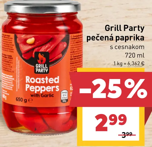 Grill Party pečená paprika s cesnakom