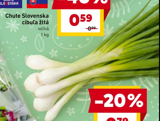 Chute Slovenska cibuľa žltá voľná