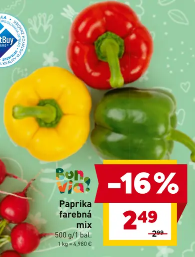 Bon Via paprika farebná mix