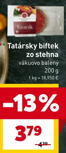 Tatársky biftek zo stehna vákuovo balený