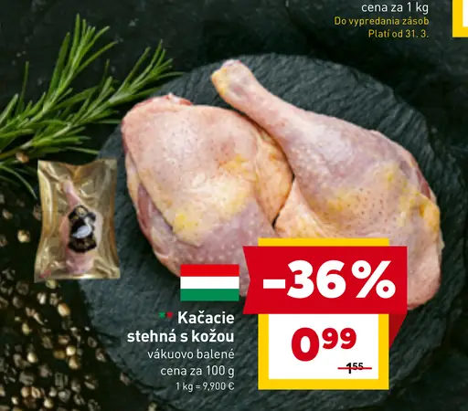 Kačacie stehná s kožou