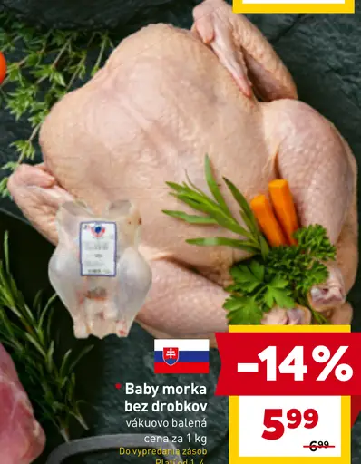 Baby morka bez drobkov vákuovo balená