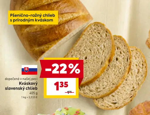 Kváskový slovenský chlieb