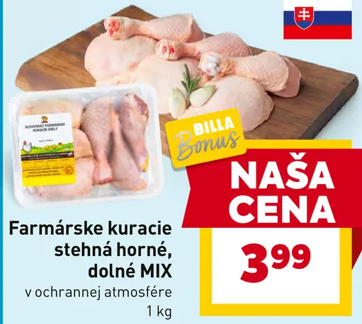 Farmárske kuracie stehná horné dolné MIX v ochrannej atmosfére