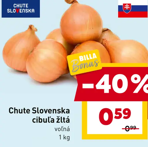 Chute Slovenska cibuľa žltá voľná