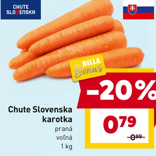 Chute Slovenska karotka praná voľná
