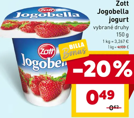Zott Jogobella jogurt rôzne druhy