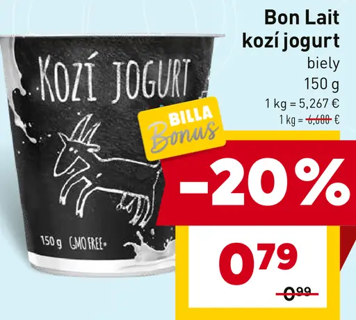 Bon Lait jogurt kozí biely