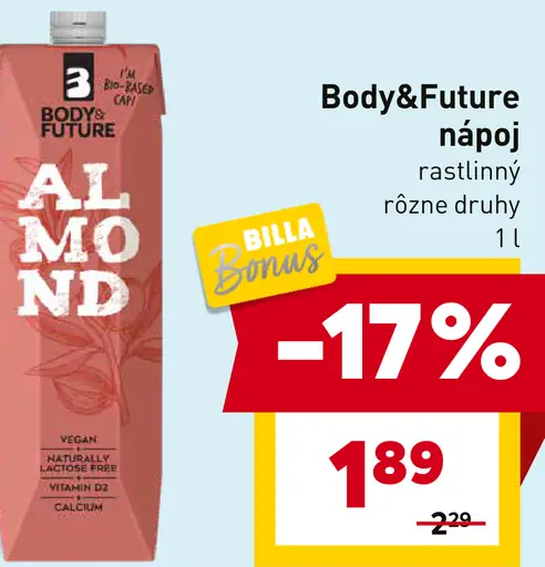 Body&Future Almond nápoj mandľový