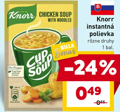 Knorr instantná polievka