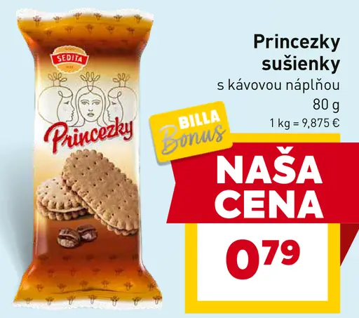 Princezky sušienky s kávovou náplňou