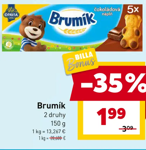 Brumík čokoládová piškóta