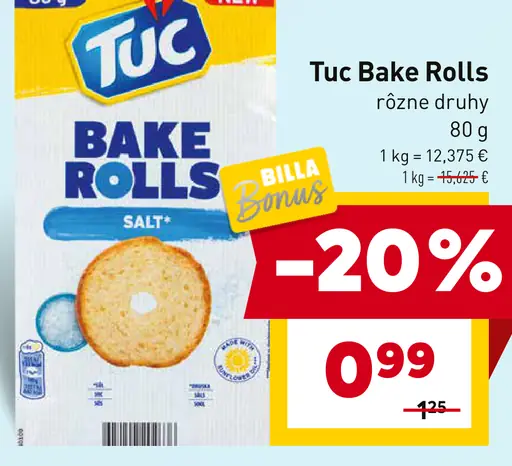 Tuc Bake Rolls slané sucháre