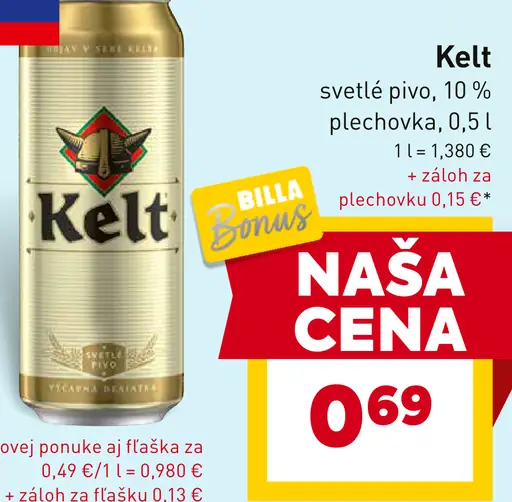 Kelt pivo plechovka