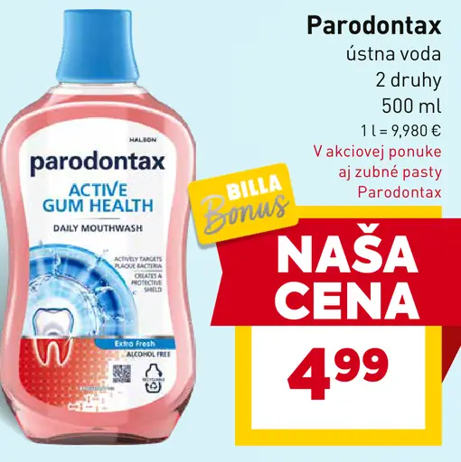 Parodontax ústna voda