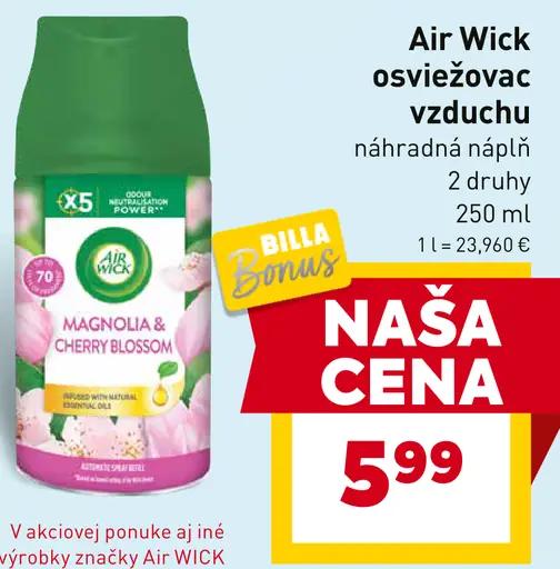 Air Wick náhradná náplň do elektrického osviežovača vzduchu