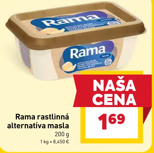 Rama rastlinná alternatíva masla