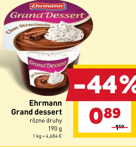 Ehrmann Grand Dessert rôzne druhy