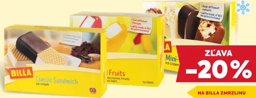 Carte d’Or zmrzlina rôzne druhy