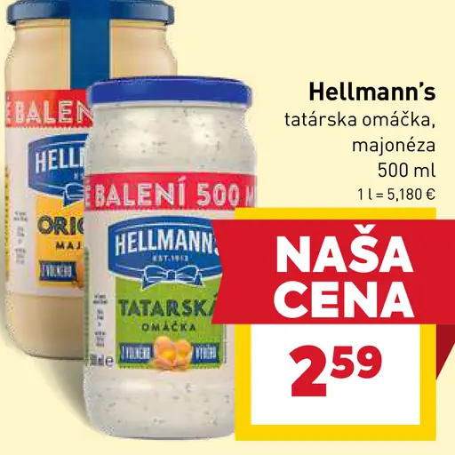 Hellmann's Tatárska omáčka/Majonéza