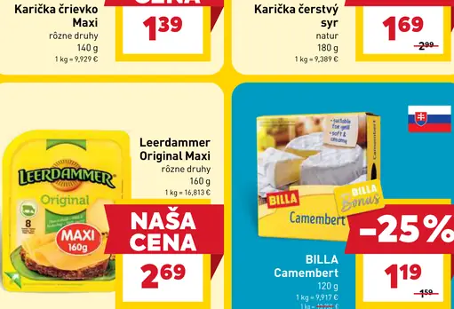 Billa Camembert syr