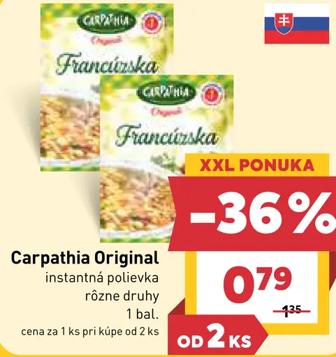 Carpathia Original instantná polievka rôzne druhy
