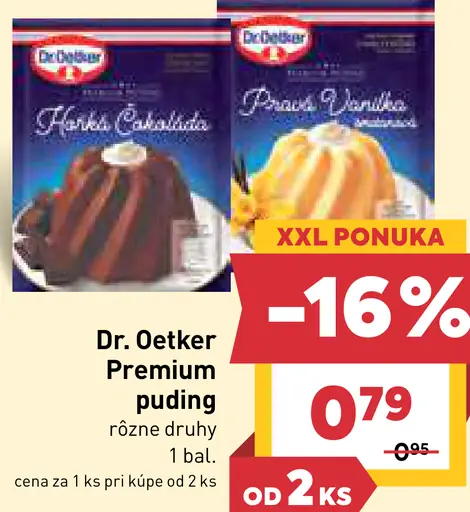 Dr. Oetker Premium puding rôzne druhy