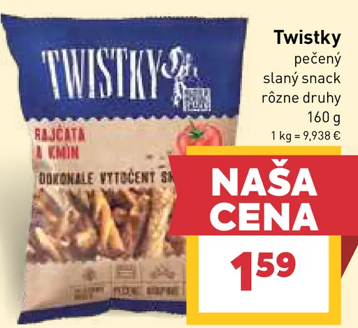 Twistky pečený slaný snack