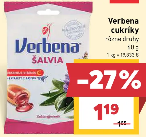 Verbena cukríky šalvia