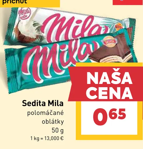 Sedita Mila polomáčané oblátky