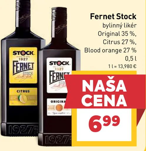Fernet Stock Citrus Bylinný likér