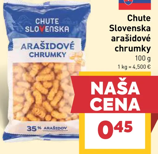 Chute Slovenska arašídové chrumky