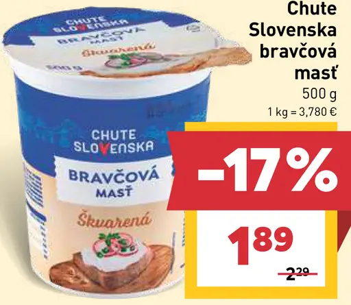 Chute Slovenska bravčová masť