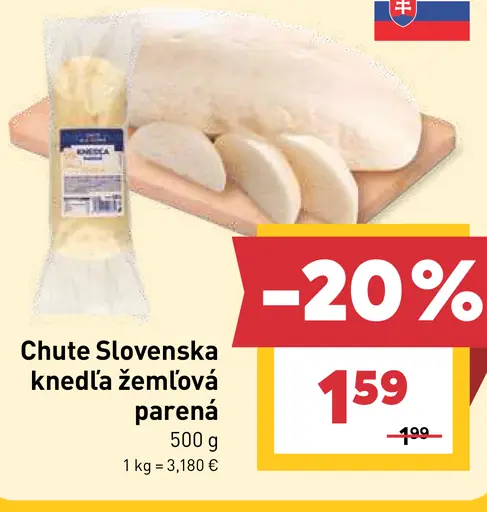 Chute Slovenska knedľa žemľová parená