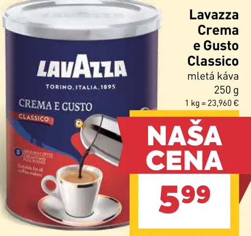 Lavazza Crema e Gusto Classico zrnková káva